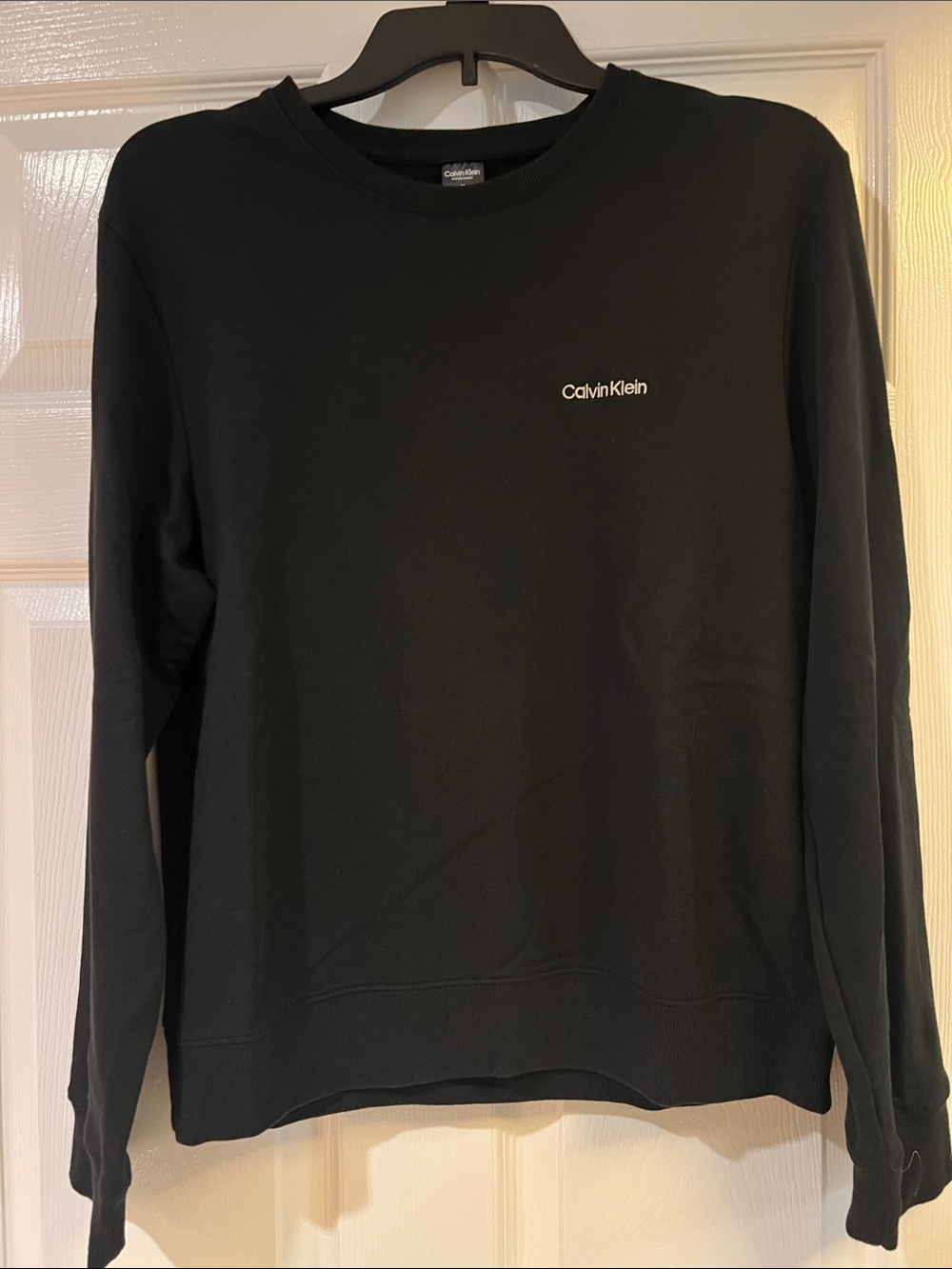 Calvin Klein Black Crewneck with Small White Logo